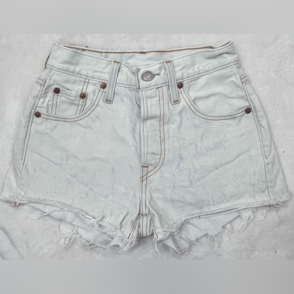 Levi's Pants - Levi's 501 Original Hi Rise Distressed Acid Denim Shorts Size 23 Excellent Cond